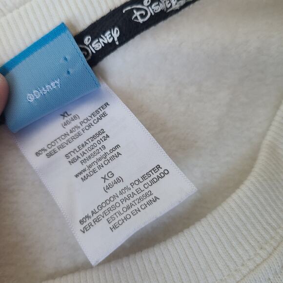 Disney Women's Cream Mickey Mouse Crewneck Sweater Size XL - Picture 3 of 7